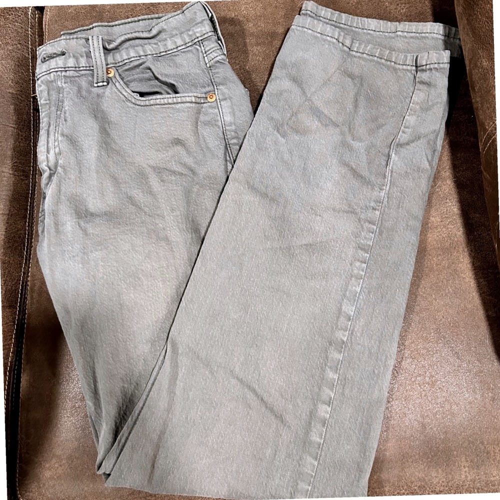 Levis 505 Regular Fit Jeans Mens 30x32 light Gray Straight Leg Denim